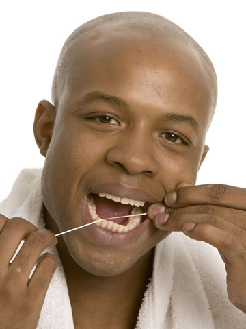 brushing and flossing